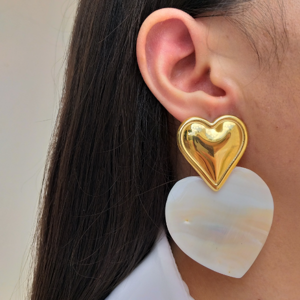 Aretes corazón del mar