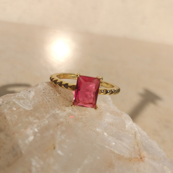 Anillo solitario Aurora