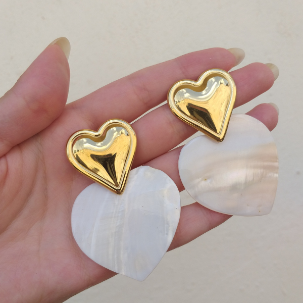 Aretes corazón del mar