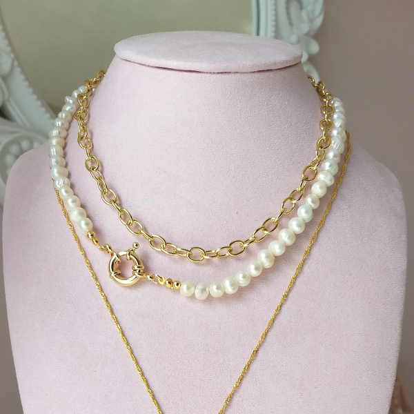 Collar perla cultivada