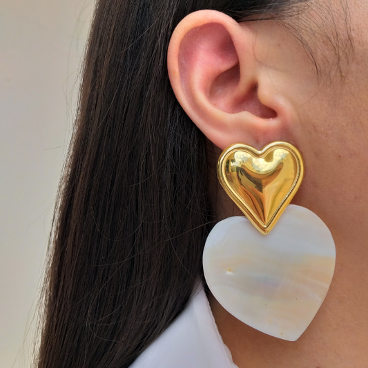 Aretes corazón del mar