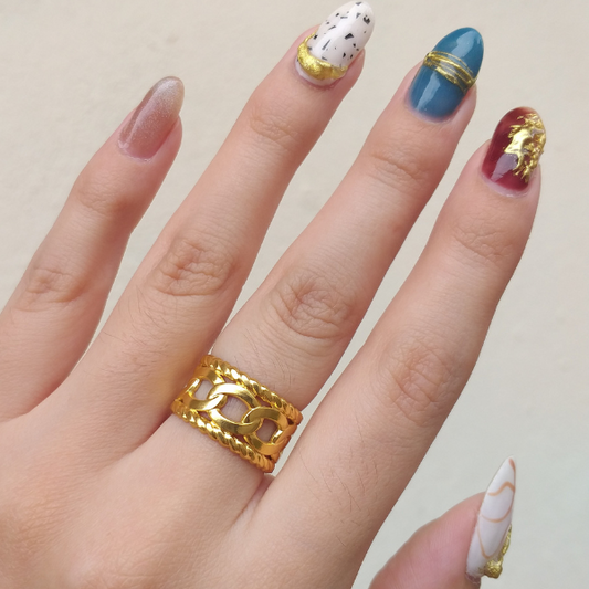 Anillo cadena acero