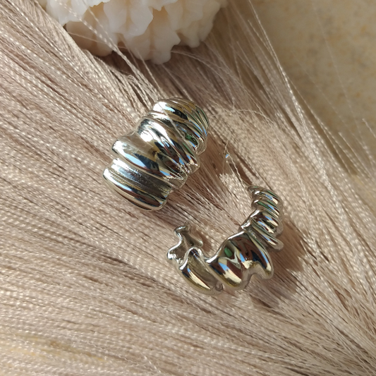 Aretes Naomi plateados