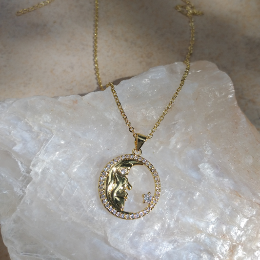 Collar luna y estrella