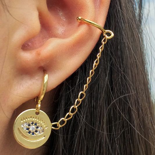 Huggie ojo con cadena
